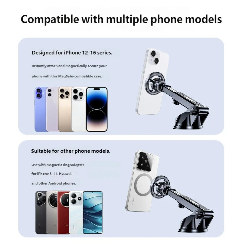 Supporto Magnetico Auto a Ventosa con Gancio