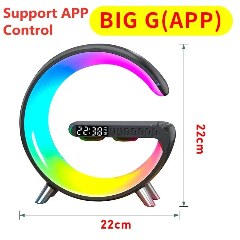 Sveglia LED Smart RGB con Altoparlante Bluetooth e Ricarica Wireless 15W