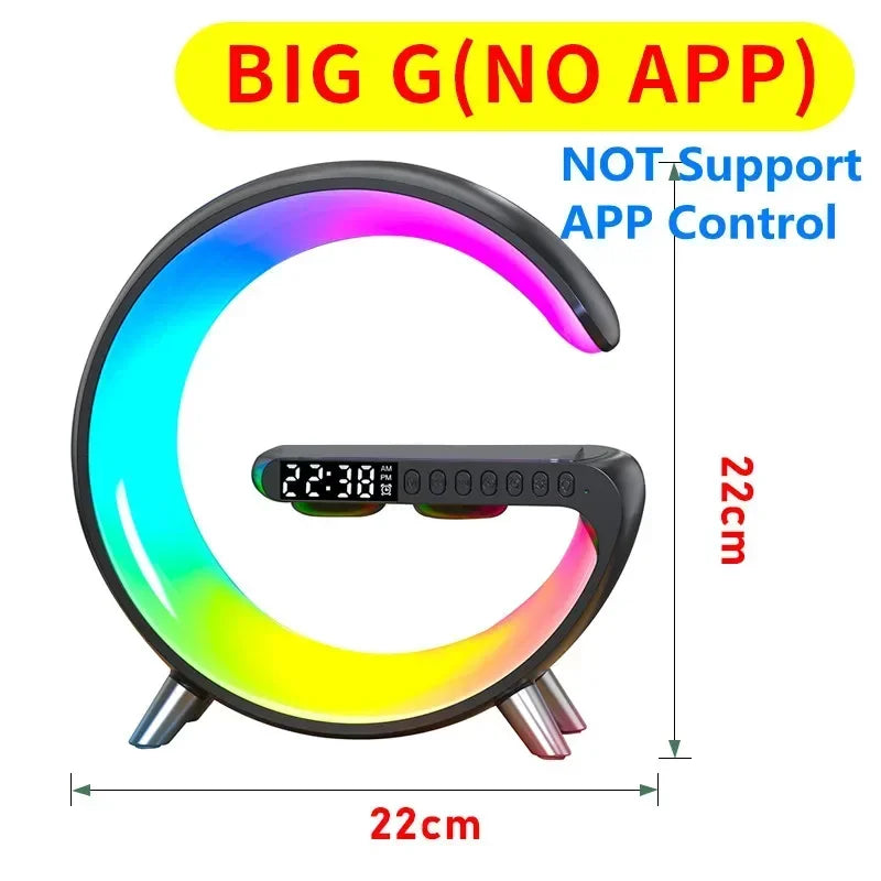 Sveglia LED Smart RGB con Altoparlante Bluetooth e Ricarica Wireless 15W