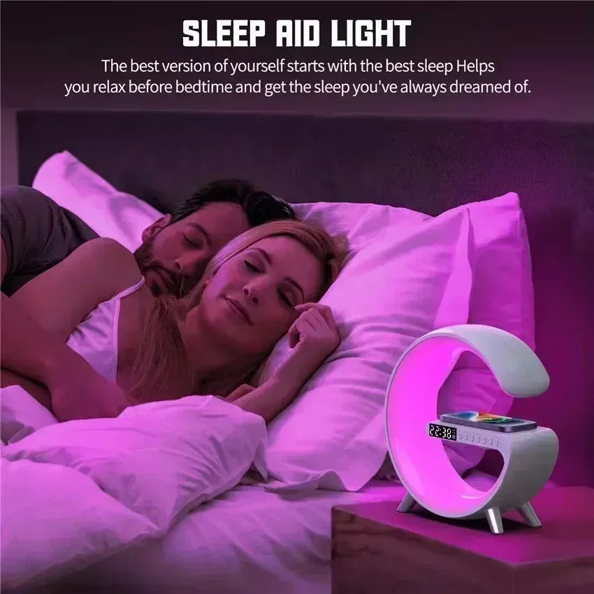 Sveglia LED Smart RGB con Altoparlante Bluetooth e Ricarica Wireless 15W