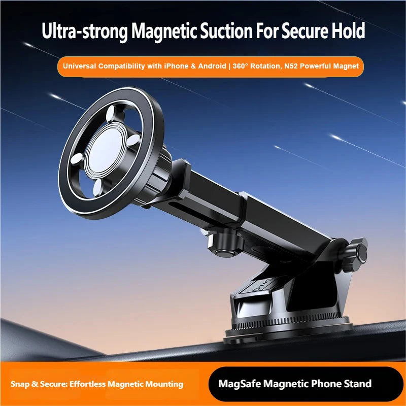 Supporto Magnetico Auto a Ventosa con Gancio