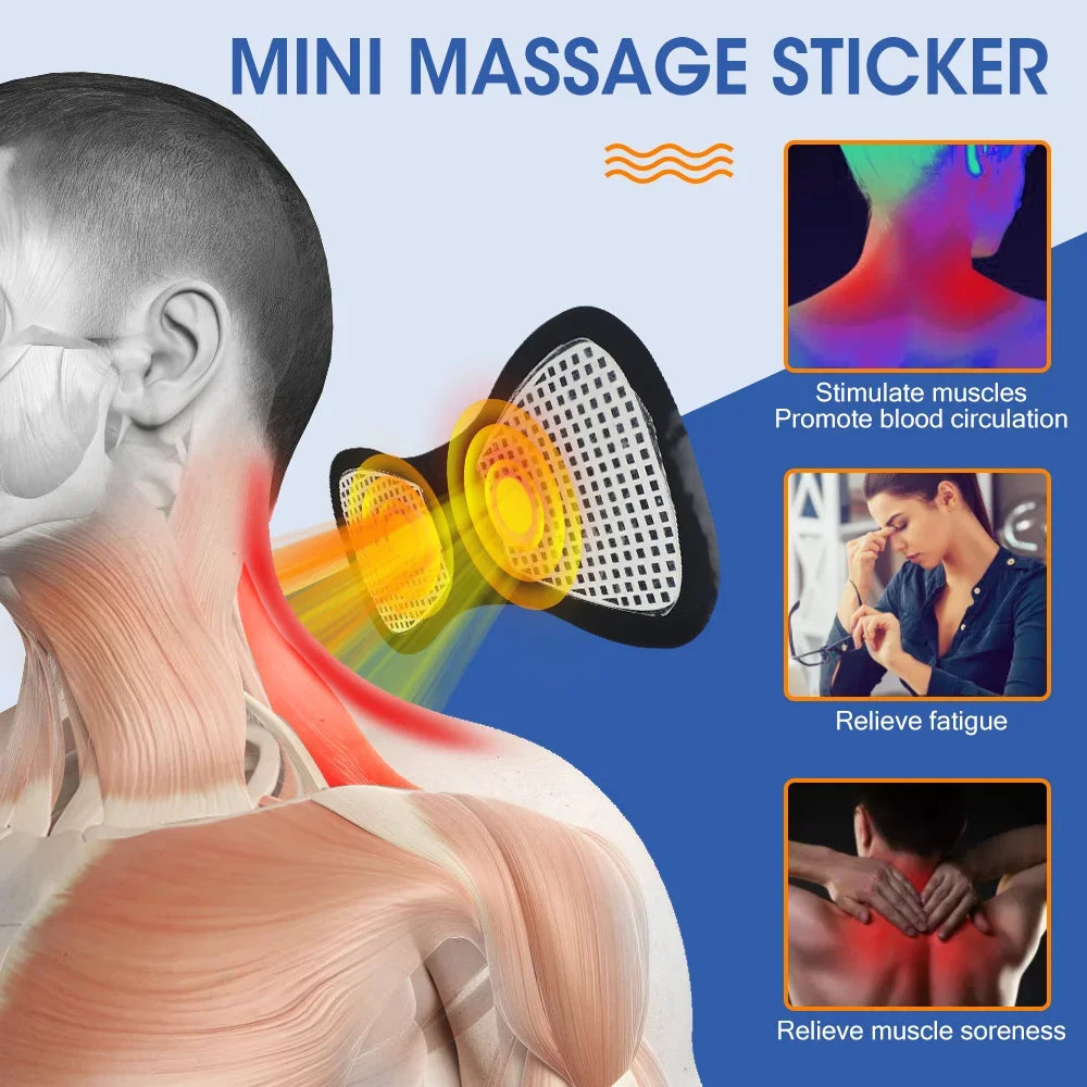 Massaggiatore Elettrico EMS per Collo e Muscoli – Stimolatore a Bassa Frequenza
