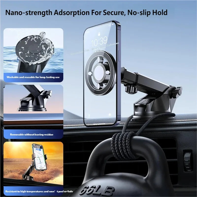 Supporto Magnetico Auto a Ventosa con Gancio