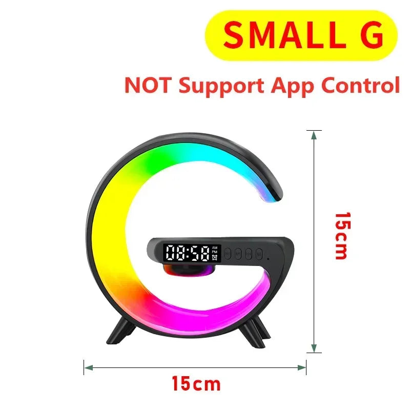 Sveglia LED Smart RGB con Altoparlante Bluetooth e Ricarica Wireless 15W