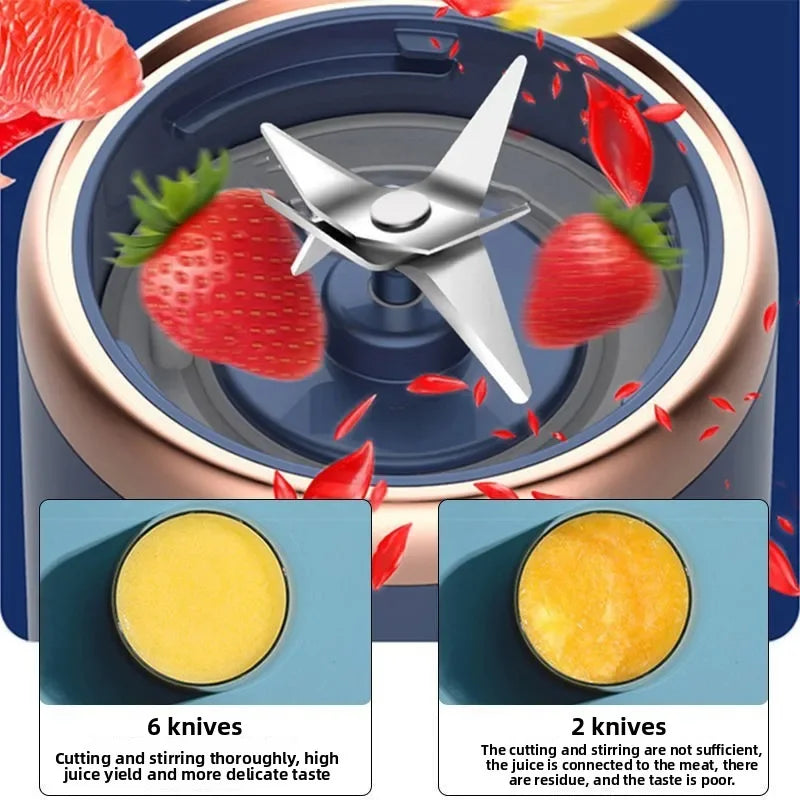 Frullatore Elettrico Portatile USB per Frutta – Mini Bottiglia da Viaggio