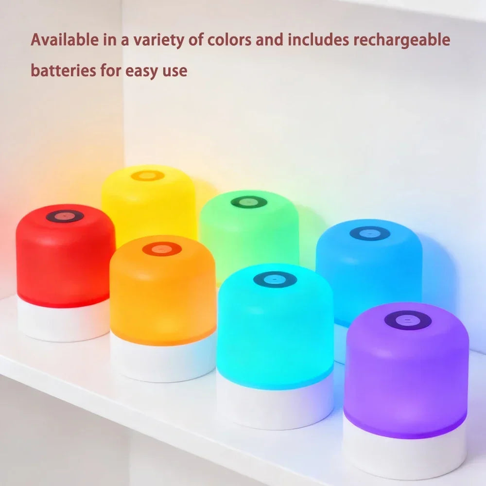 Lampada LED RGB Dimmerabile da Tavolo con Touch Screen – Ricaricabile o a Spina