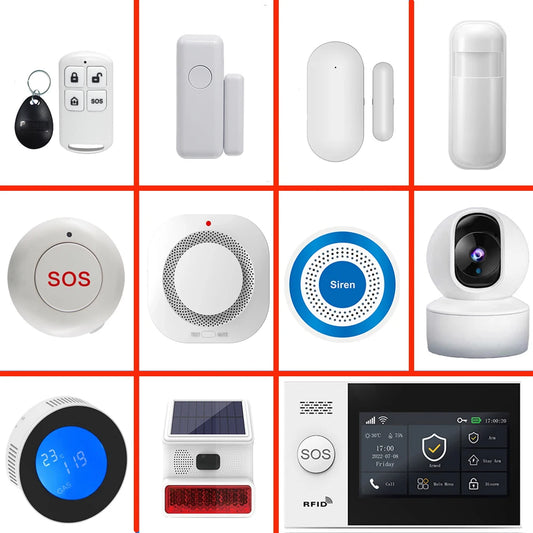 Kit Allarme Casa Wireless PGST 433MHz con Sensore Porta e Connessione WiFi/GSM