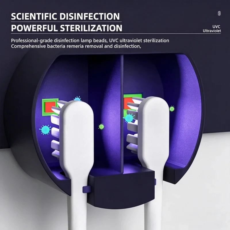Sterilizzatore Portatile per Spazzolino da Denti Ricaricabile con Display di Carica