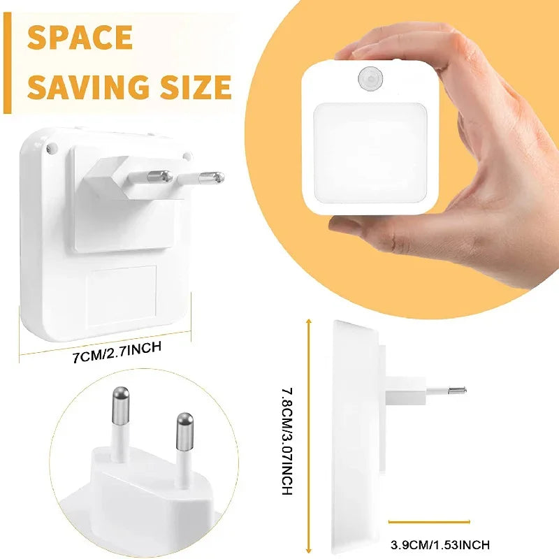 Luce Notturna LED con Sensore di Movimento – Spina EU/US per Camera dei Bambini