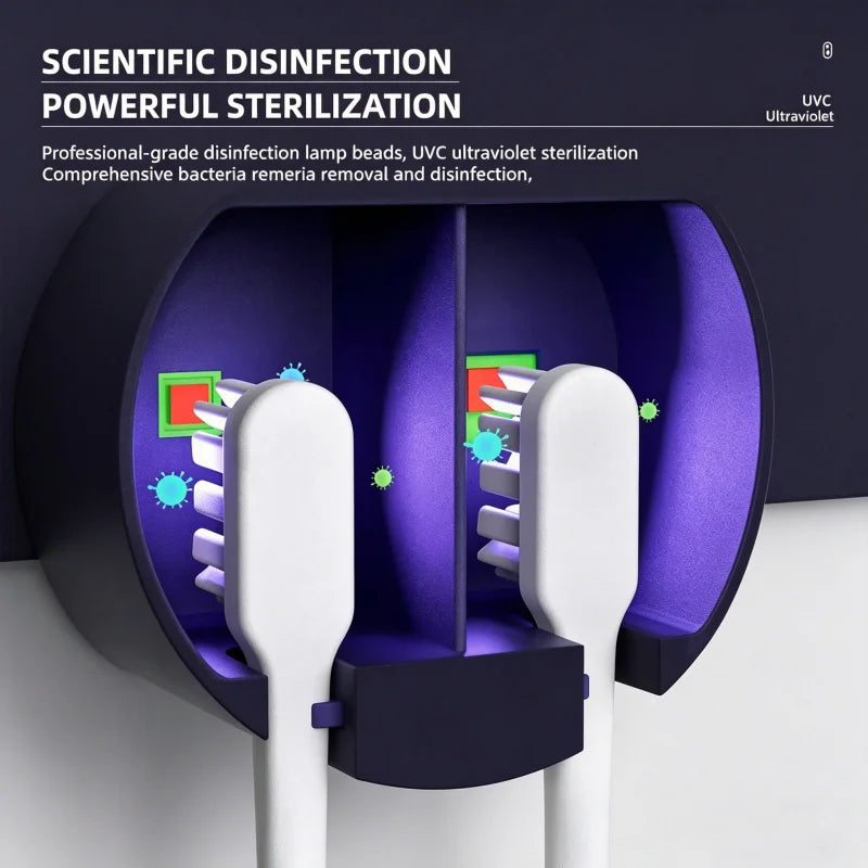 Sterilizzatore UV Portatile per Spazzolino da Denti – Ricaricabile con Display