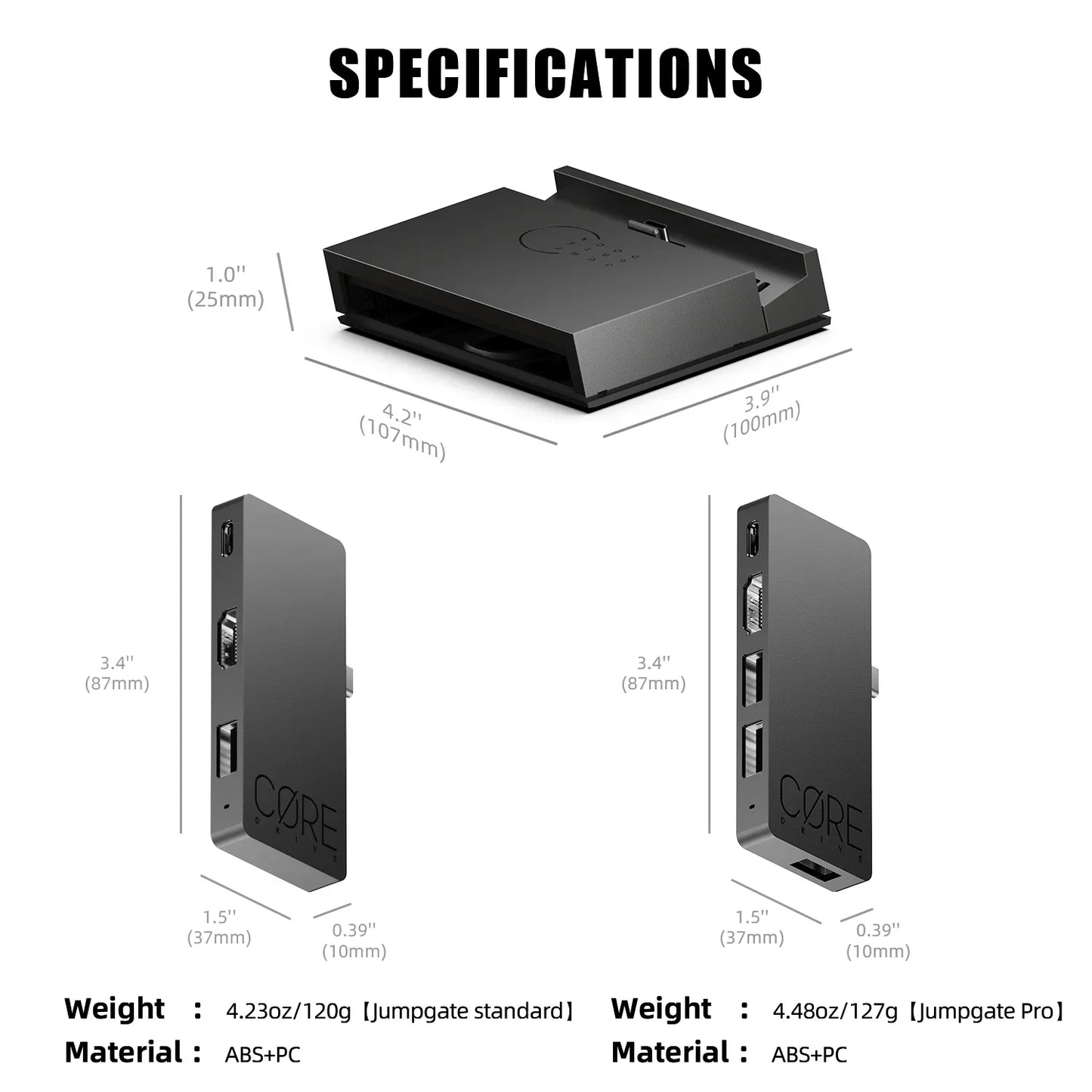 Savage Raven by Skull & Co. Jumpgate Dock USB C Hub Portable Stand Docking Station for Nintendo Switch 2 and OLED