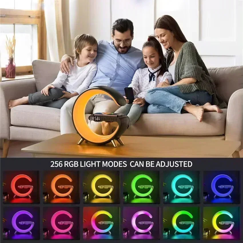 Sveglia LED Smart RGB con Altoparlante Bluetooth e Ricarica Wireless 15W