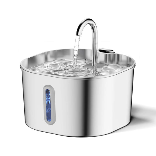 Fontana Automatica in Acciaio Inox per Cani e Gatti | Acqua Sempre Fresca 2,2L