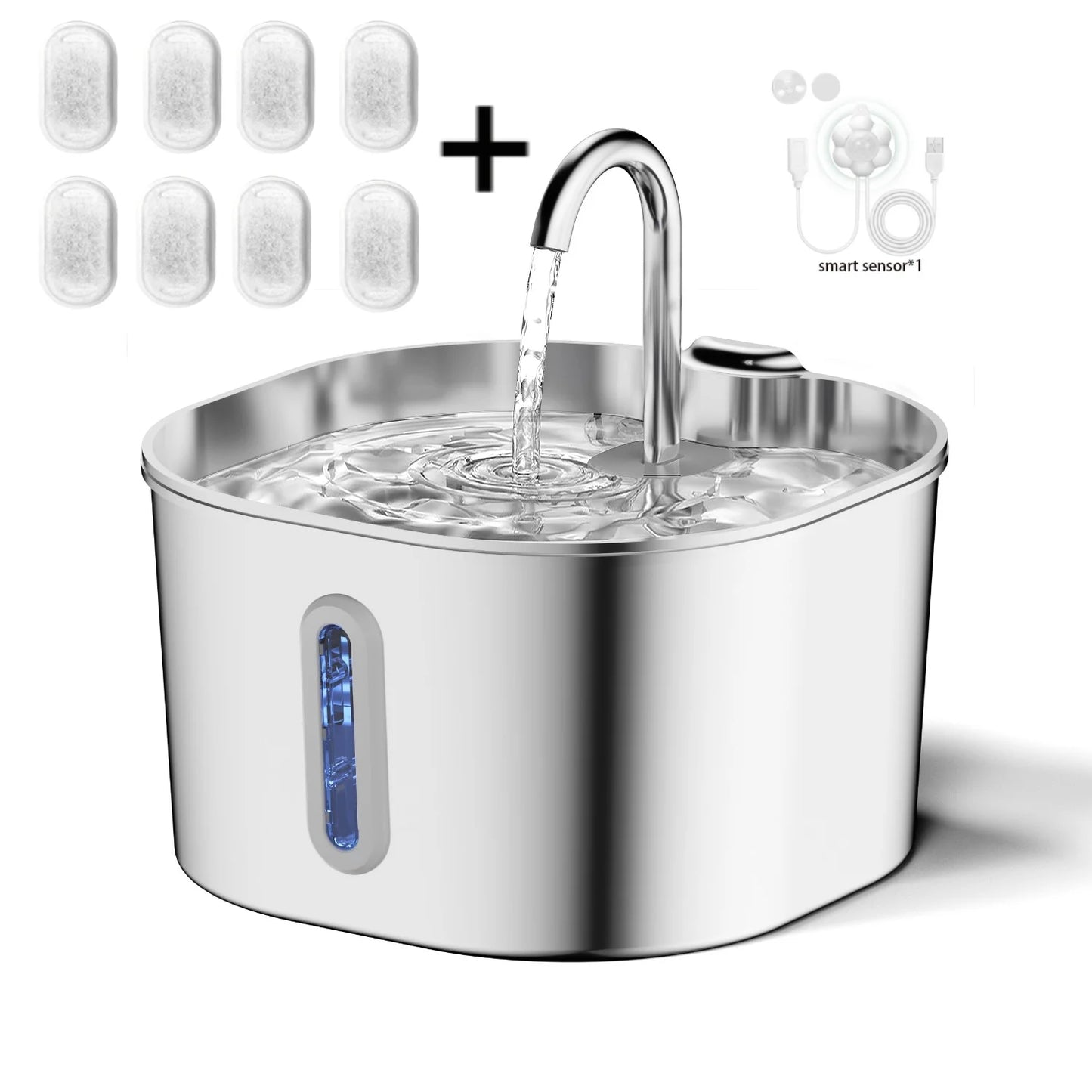 Fontana Automatica in Acciaio Inox per Cani e Gatti | Acqua Sempre Fresca 2,2L