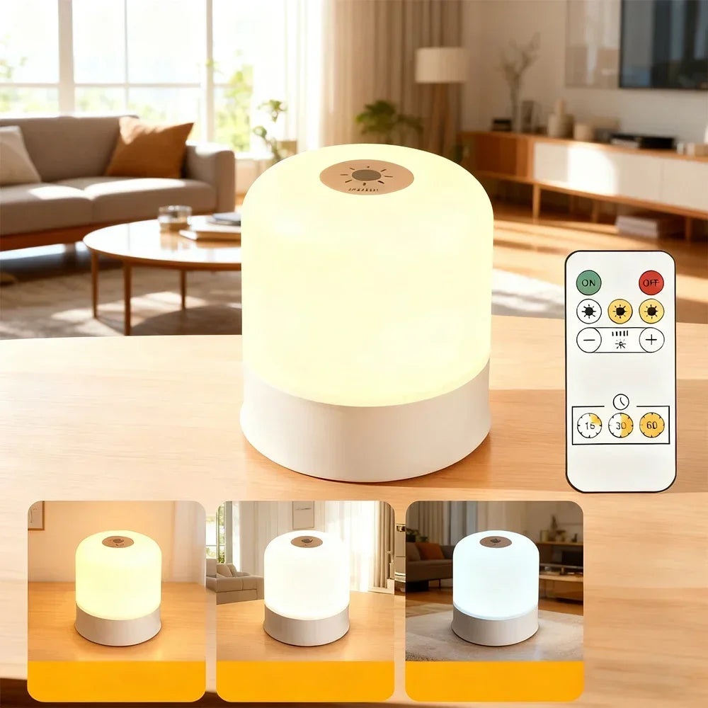 Lampada LED RGB Dimmerabile da Tavolo con Touch Screen – Ricaricabile o a Spina