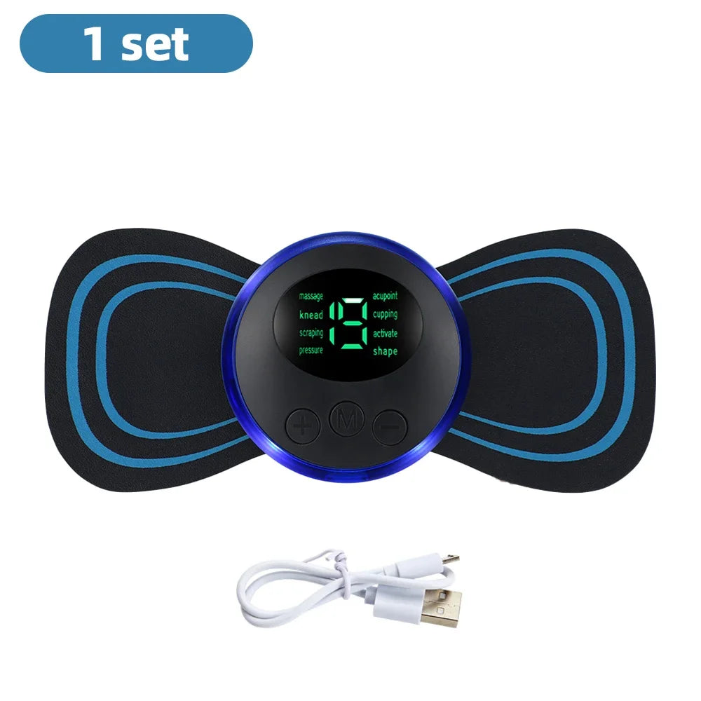 Massaggiatore Elettrico EMS per Collo e Muscoli – Stimolatore a Bassa Frequenza