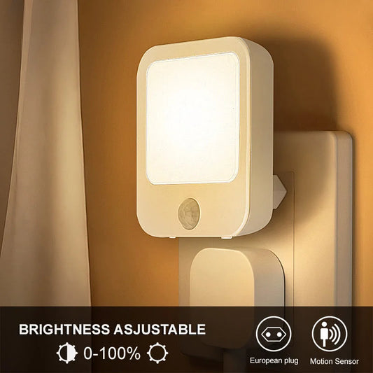 Luce Notturna LED con Sensore di Movimento – Spina EU/US per Camera dei Bambini